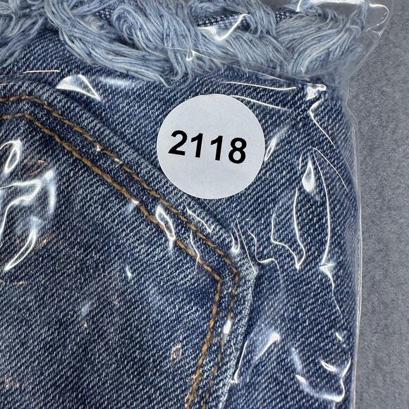 Mossimo Supply Co Jean Shorts Womens 6 High Rise Distressed Frayed Hem Denim - Picture 11 of 11